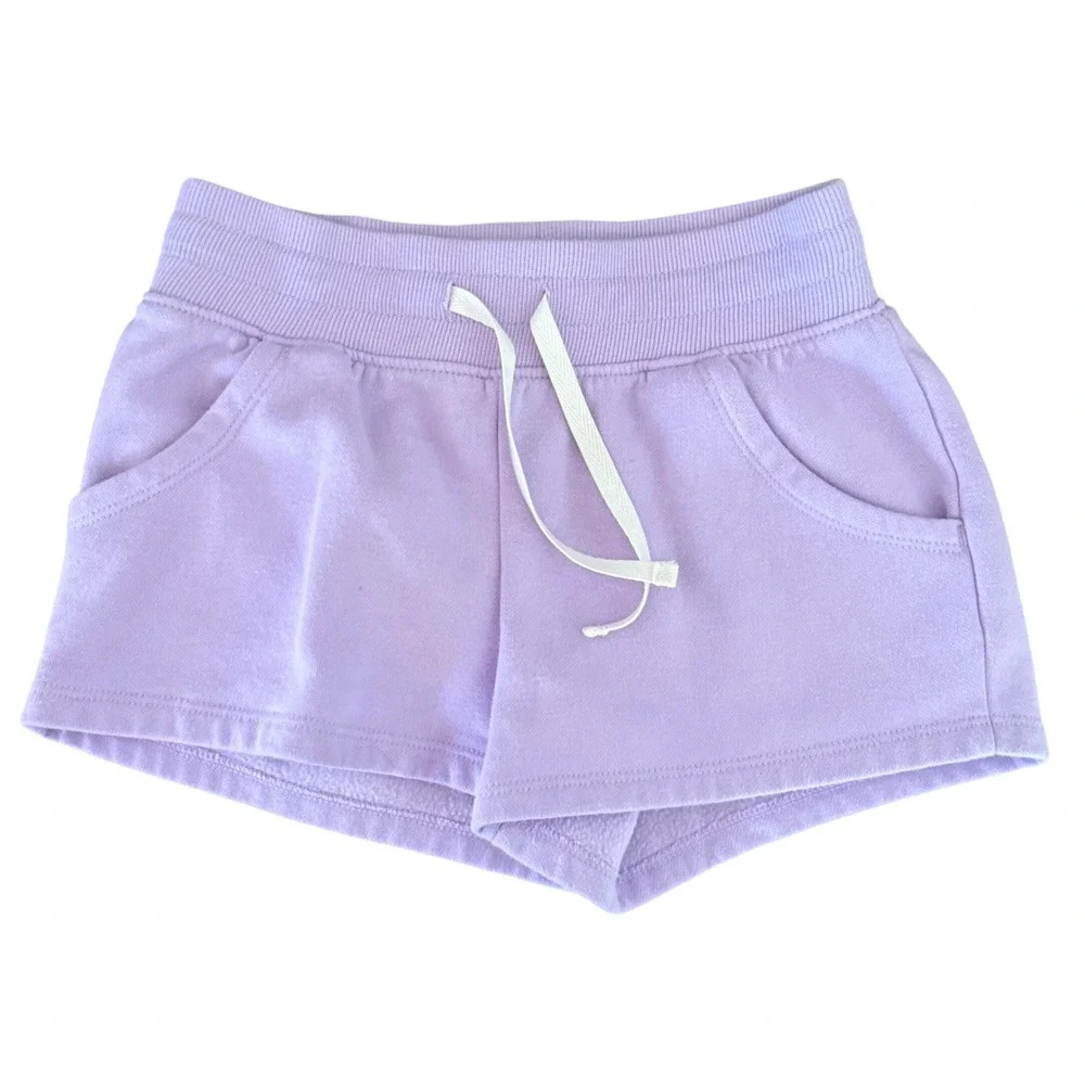 Cat Jack Toddler‎ Girls Lavender Cloth Shorts Drawstring Pockets Size S 6/7